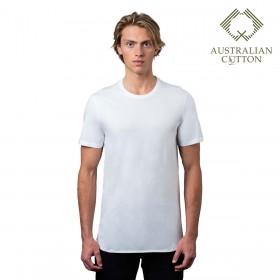 Australian Cotton Mens Curved Hem T-Shirts